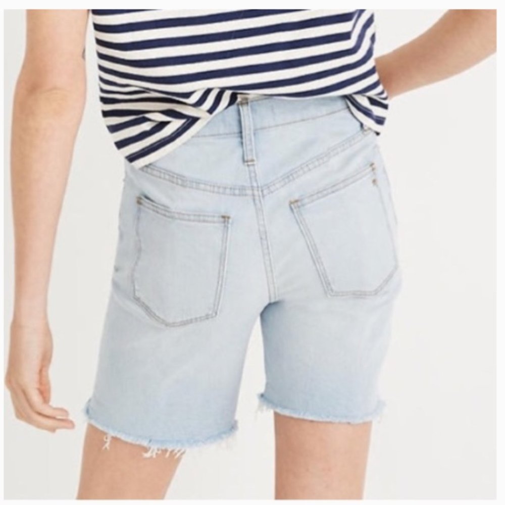 SOLD Madewell High Rise Denim Mid-Length Shorts - Picture 2 of 9